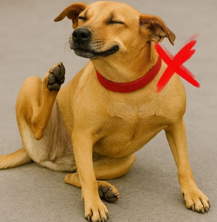 příliš těsný obojek pro štěně